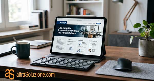 Esempio di pagina portfolio progetti aziendali con struttura efficace