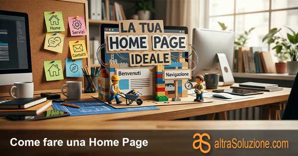 Operai che costruiscono una home page ideale