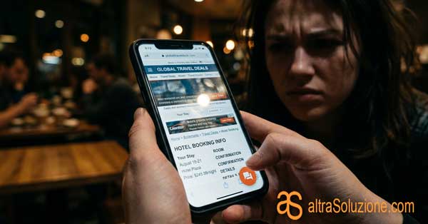 Interfaccia mobile con pulsante chat posizionato male
