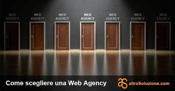 Scegliere Web Agency - Lunga fila di porte anonime