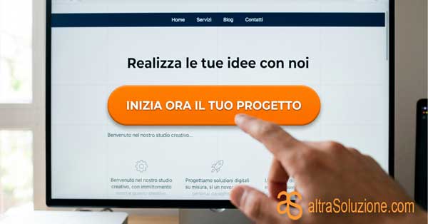 Pulsante di chiamata all'azione efficace su sito Internet