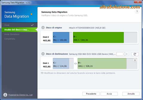 Migrazione dati HDD su SSD - Fase 2