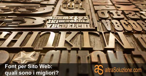 Migliori font per siti Web