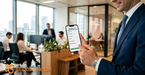 Form di contatto ottimizzato per la conversione su sito web b2b