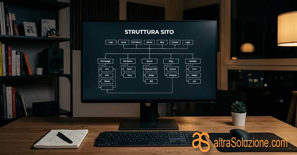 Schema di struttura e architettura per pagine Web