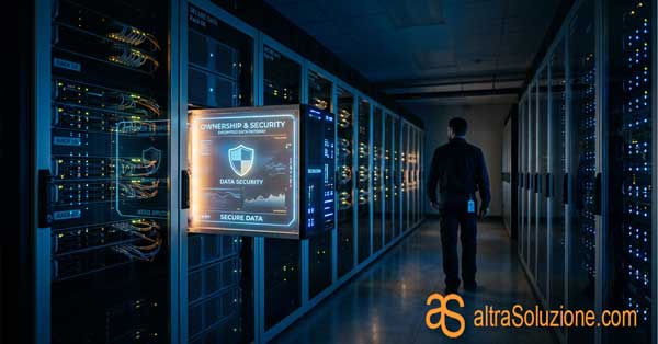 Server aziendale sicuro per il salvataggio dei dati Web