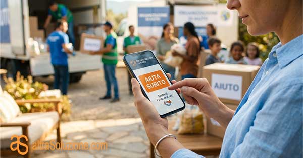Donazione rapida da smartphone per emergenze