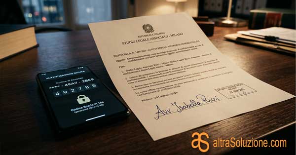 Documenti legali e smartphone per la creazione di un sito web
