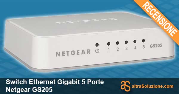 Switch Ethernet Gigabit 5 Porte Netgear GS205