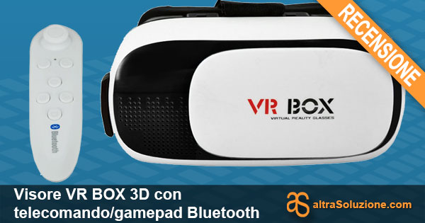 Visore VR BOX 3D con telecomando/gamepad