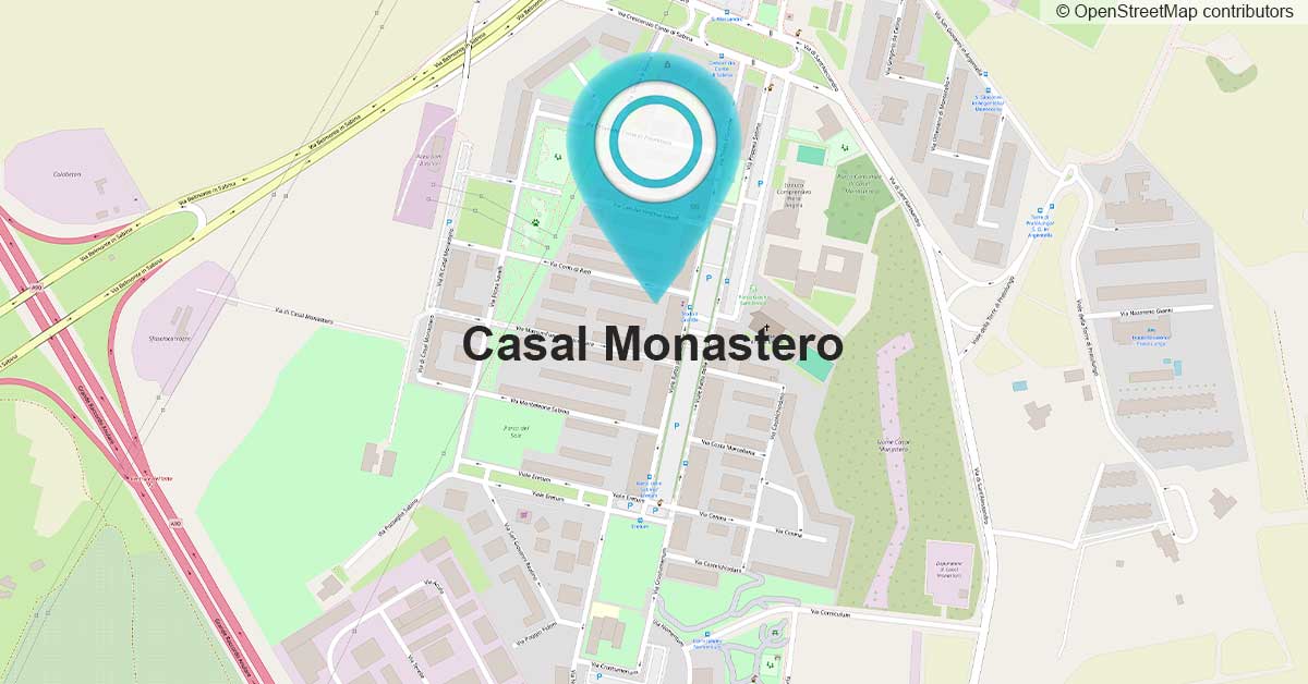 Mappa di Casal Monastero per la realizzazione siti web per PMI di altraSoluzione a Roma.