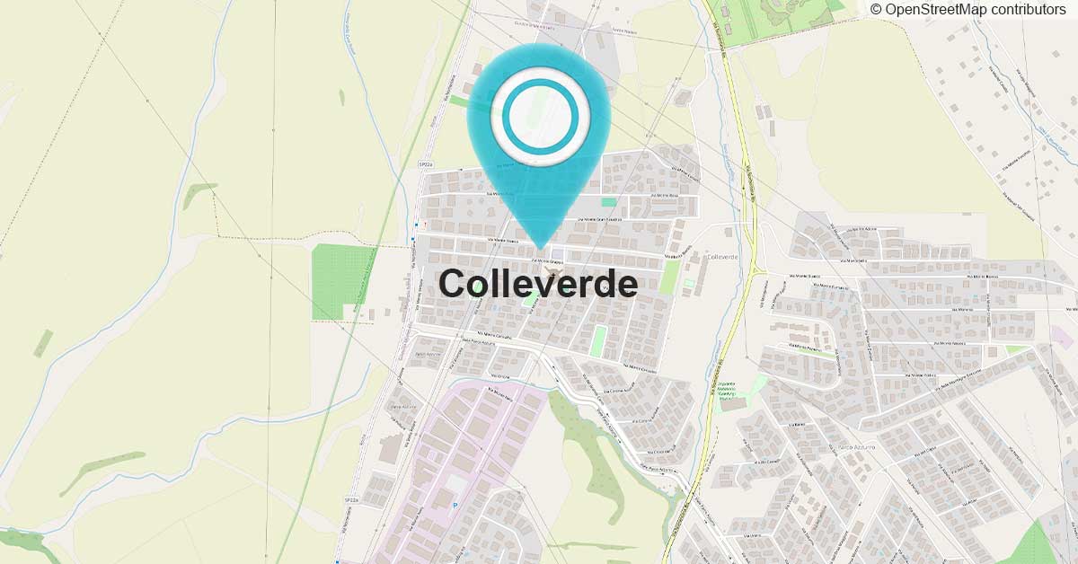 Mappa di Colleverde per la realizzazione di siti web professionali e SEO locale.