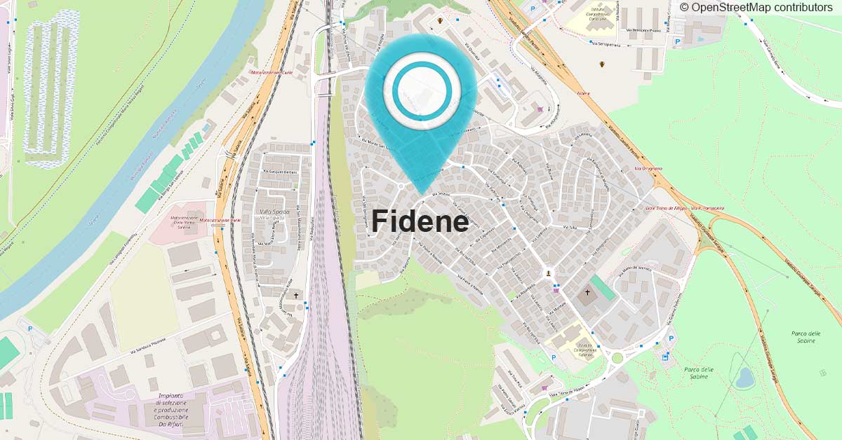 Mappa di Fidene per il servizio di creazione siti web per artigiani e piccole imprese di zona