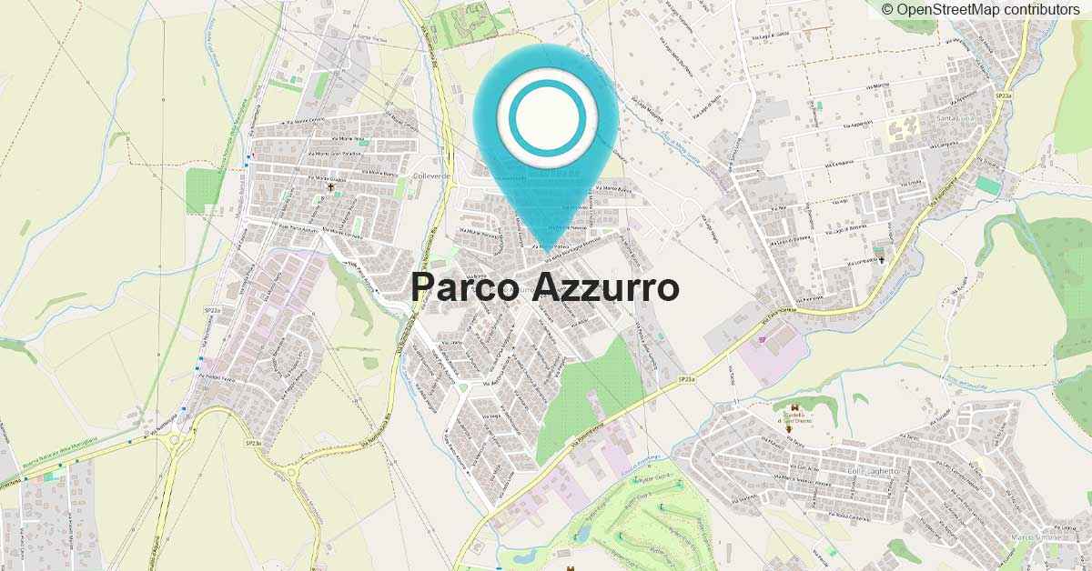 Mappa di Parco Azzurro per la creazione di siti web esclusivi e consulenza informatica su misura.