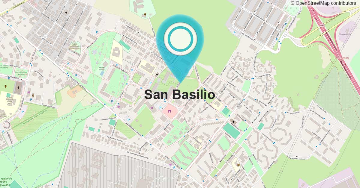 Mappa di San Basilio: posizionamento locale per il servizio di realizzazione siti web per imprese.