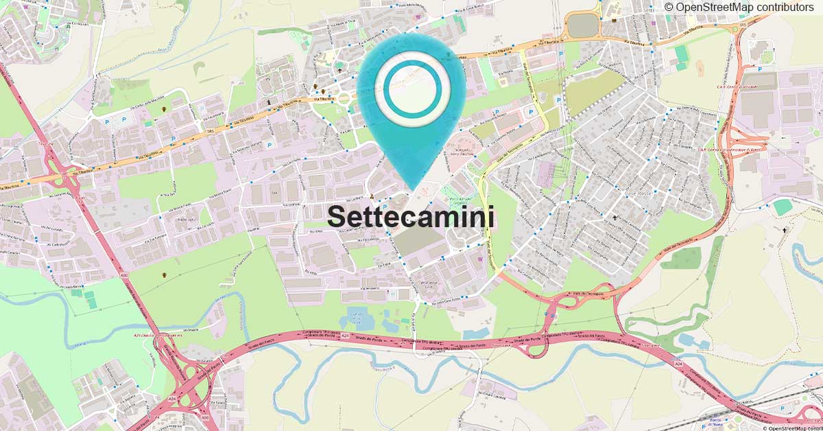 Mappa di Settecamini per lo sviluppo di siti web aziendali e portali professionali per l'industria.