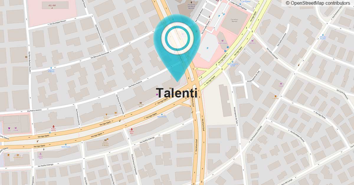 Mappa di Talenti e via Ugo Ojetti per la realizzazione di siti web professionali a Roma Nord-Est