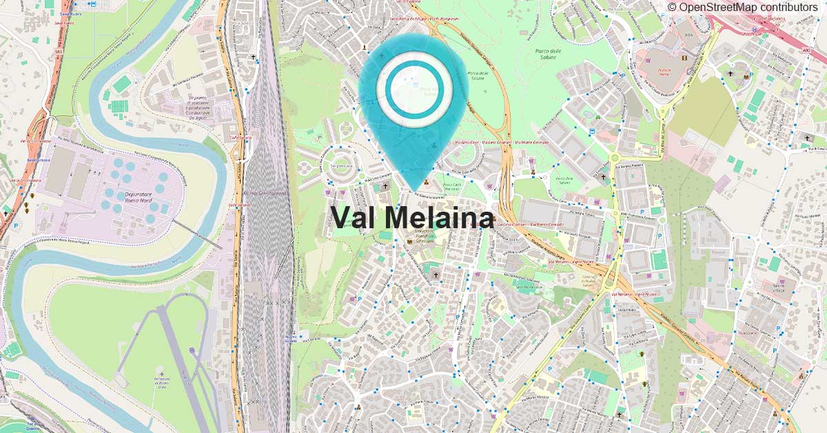 Mappa di Val Melaina per la creazione di siti web professionali e ottimizzazione SEO